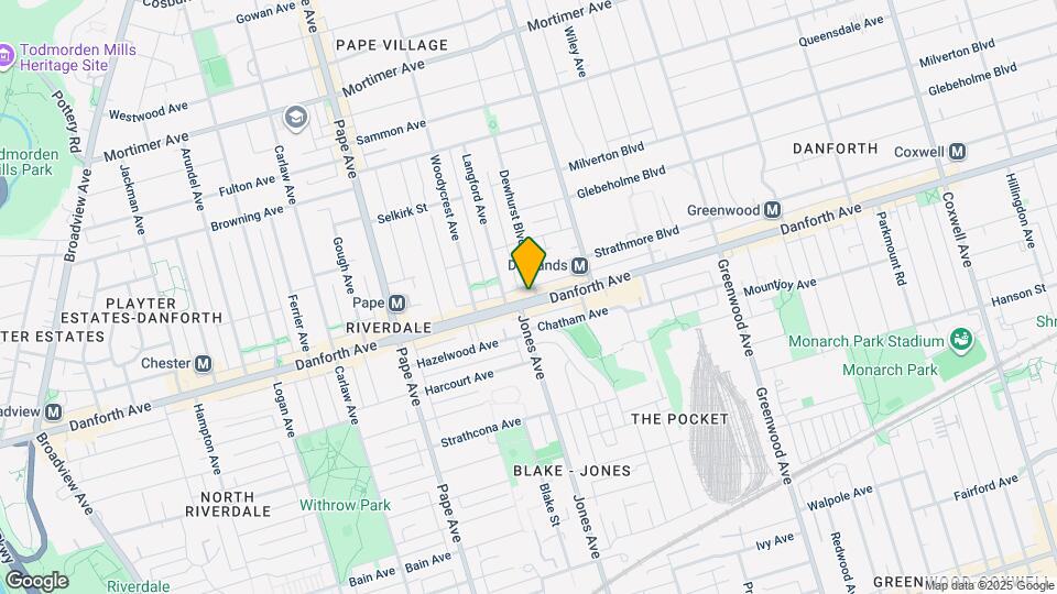 886 Danforth Ave Map and Location Details