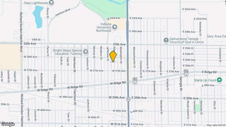 3640 Adams St Map and Location Details