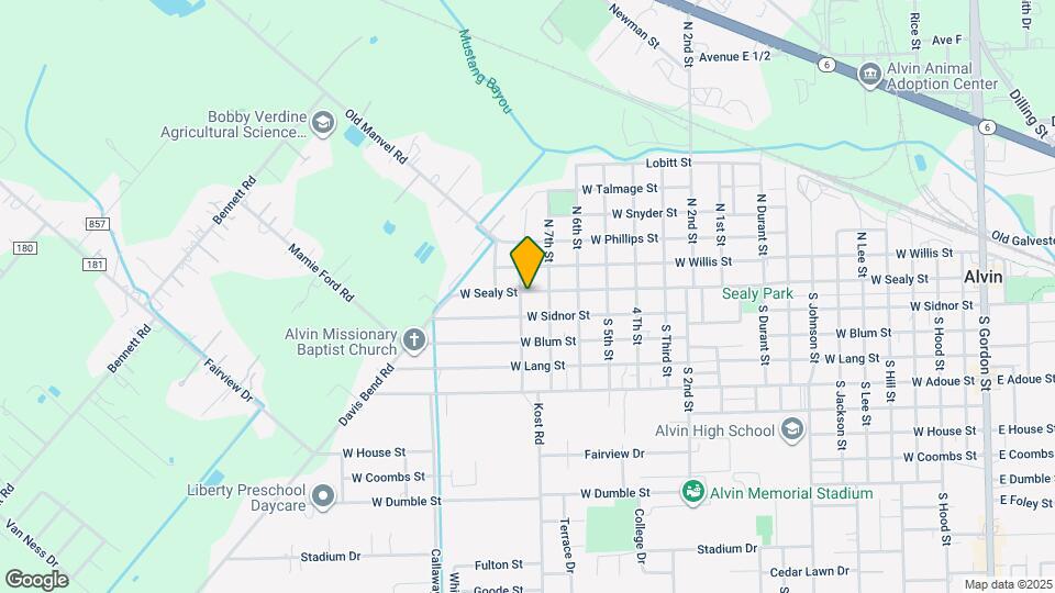 1719 W Sealy St Map and Location Details