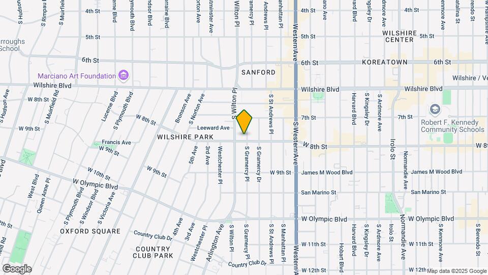 749 S Gramercy Pl Mapa y Detalles de la Ubicación