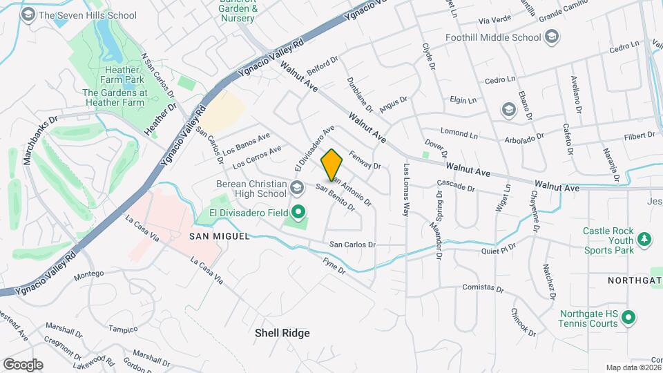 2772 San Benito Dr Map and Location Details