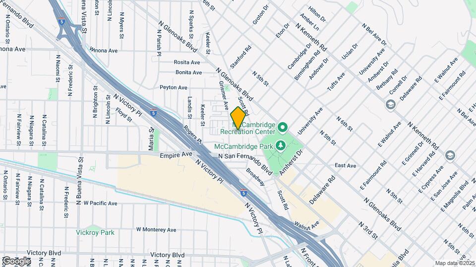 1616 Grismer Ave Map and Location Details