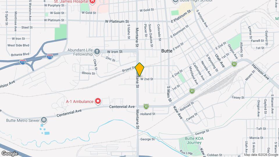 1002 S Montana St-Unit -A Map and Location Details