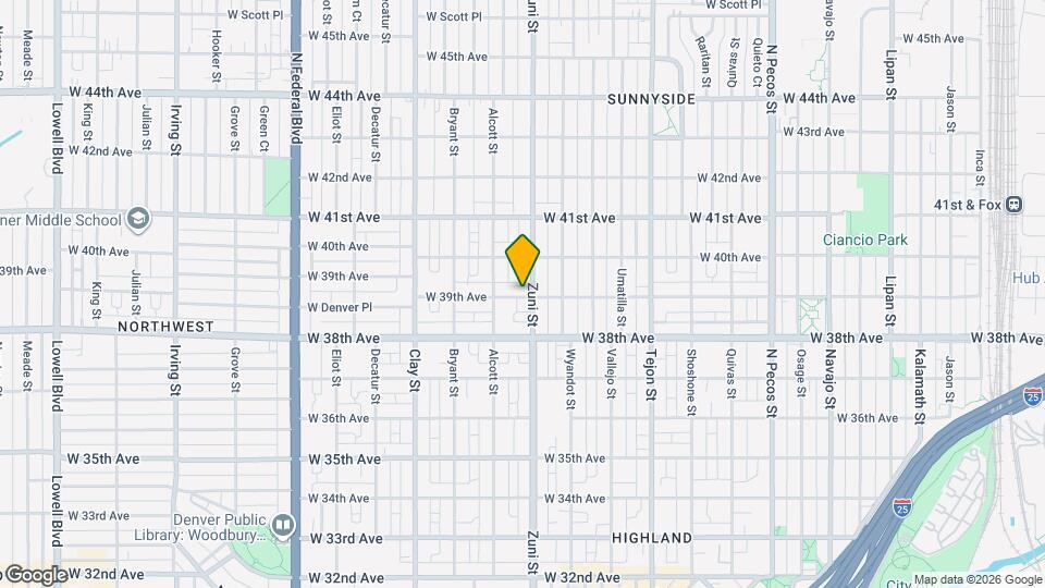 2405 W 39th Ave Map and Location Details