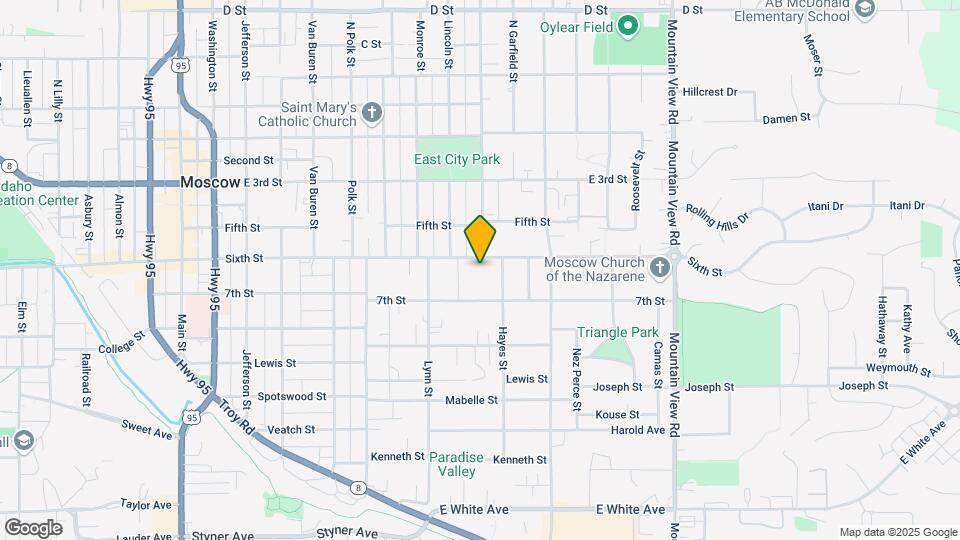 927 E 6th St Map and Location Details