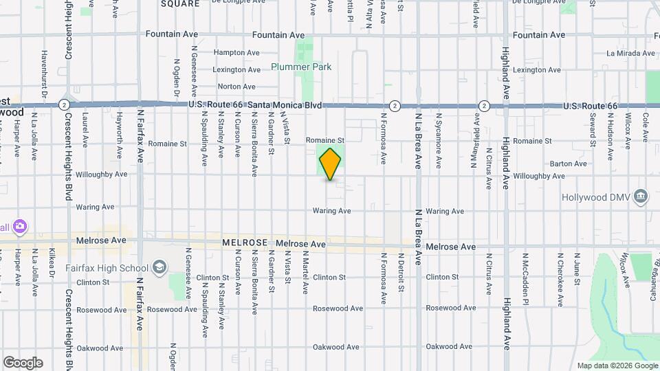 840 N Fuller Ave Mapa y Detalles de la Ubicación