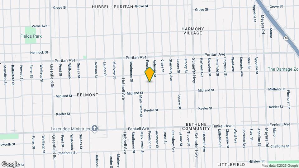15748 Freeland St Map and Location Details