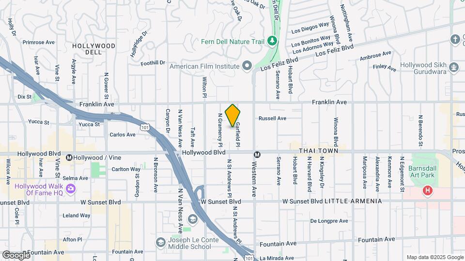 1753 Garfield Pl Map and Location Details
