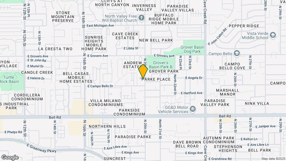 17416 N 20th St Map and Location Details