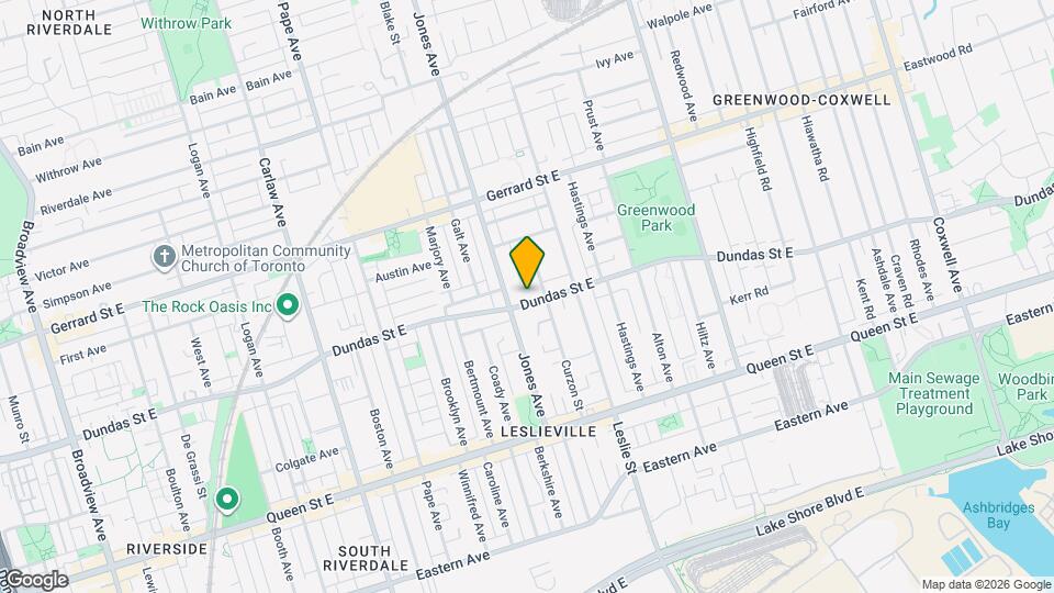 1444 Dundas St E Map and Location Details