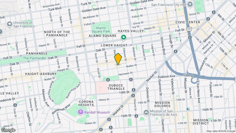 206 Steiner St Map and Location Details