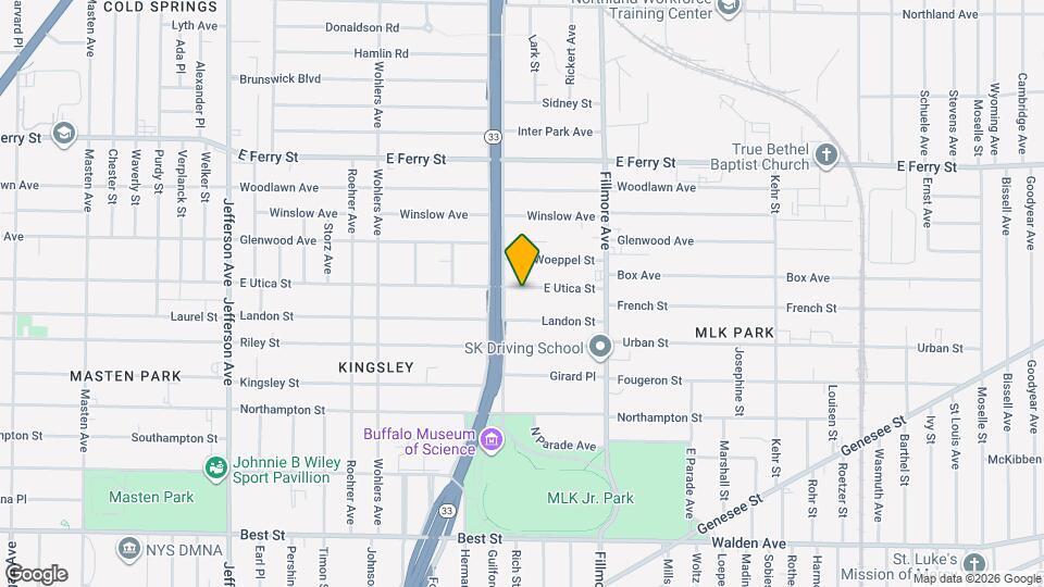 625 E Utica St Mapa y Detalles de la Ubicación