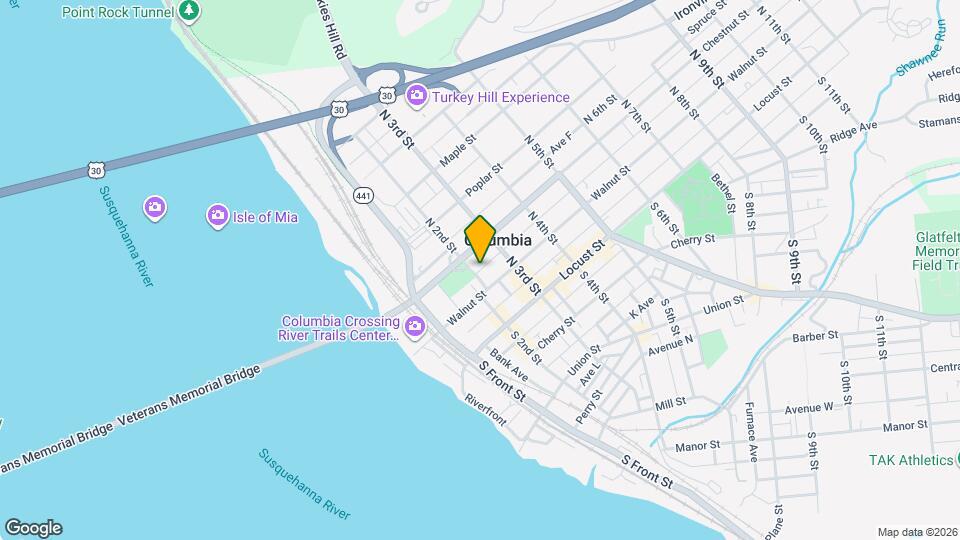 129 N 2nd St Map and Location Details