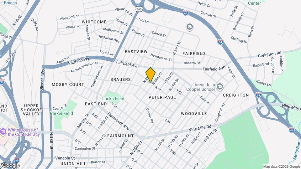 1718 N 22nd St Map and Location Details