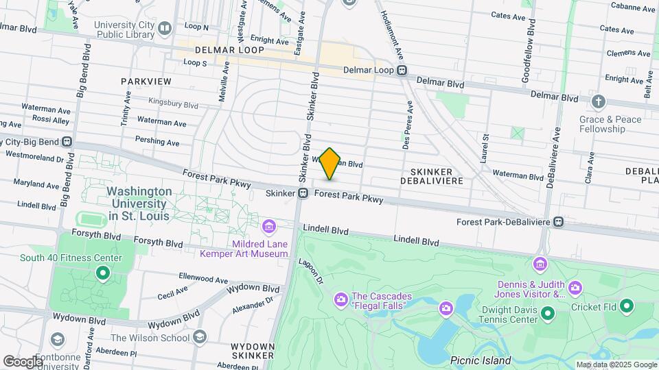 6148 Pershing Ave Map and Location Details