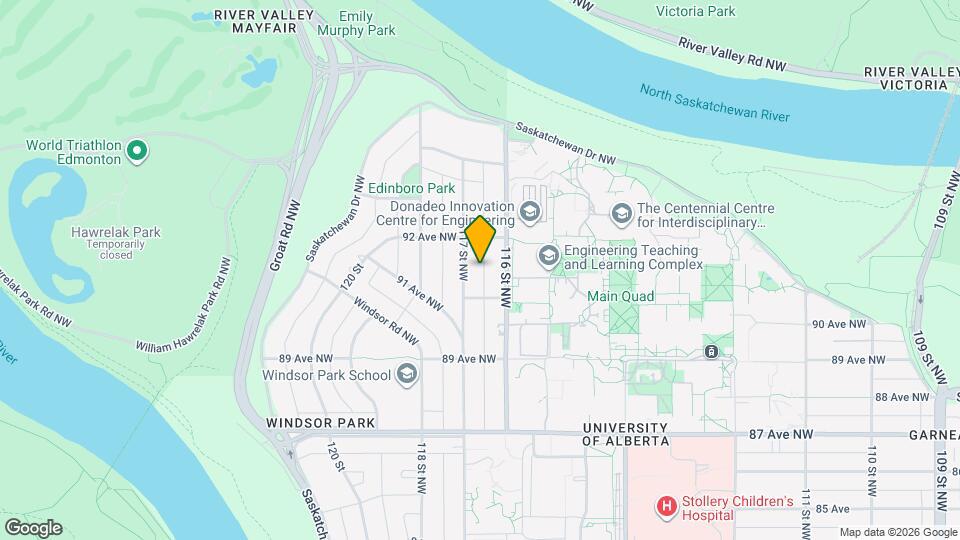 9119 117 St NW Map and Location Details