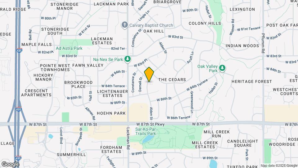 8600 Alden Ln Map and Location Details