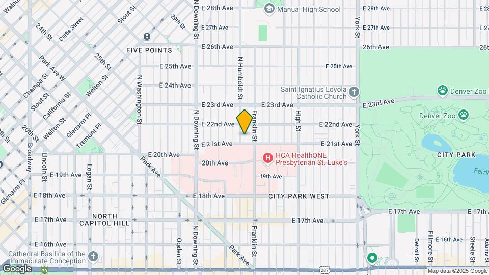 2100 N Humboldt St Map and Location Details