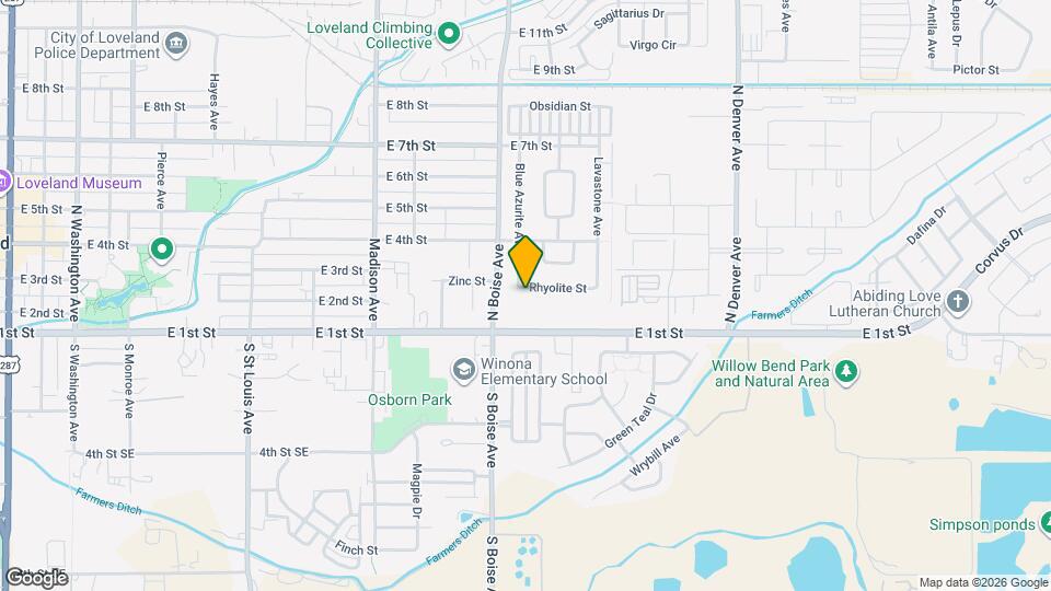 1678 Rhyolite St Mapa y Detalles de la Ubicación
