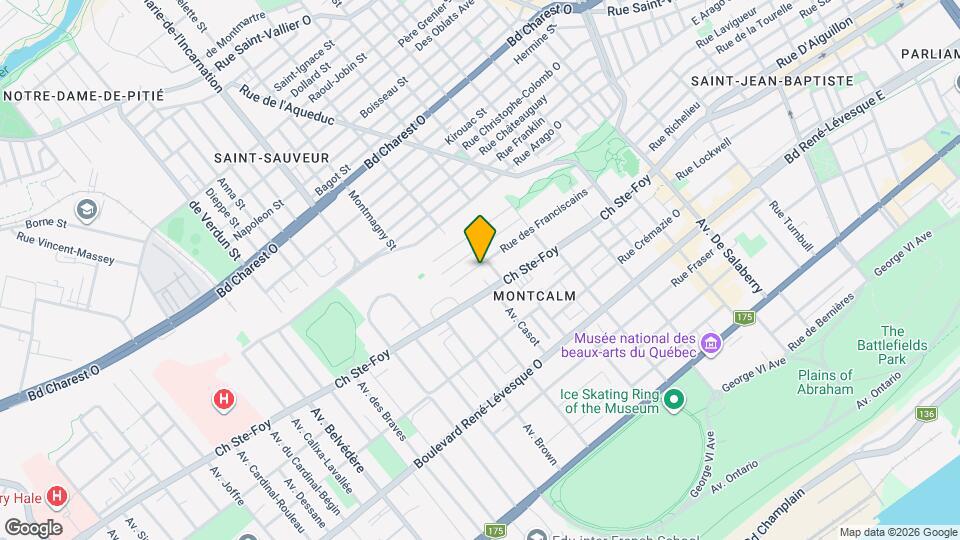 411 Des Franciscains Rue Map and Location Details