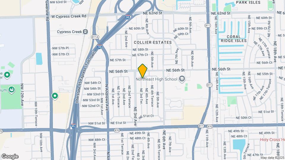 5448 NE 3rd Ter. Map and Location Details