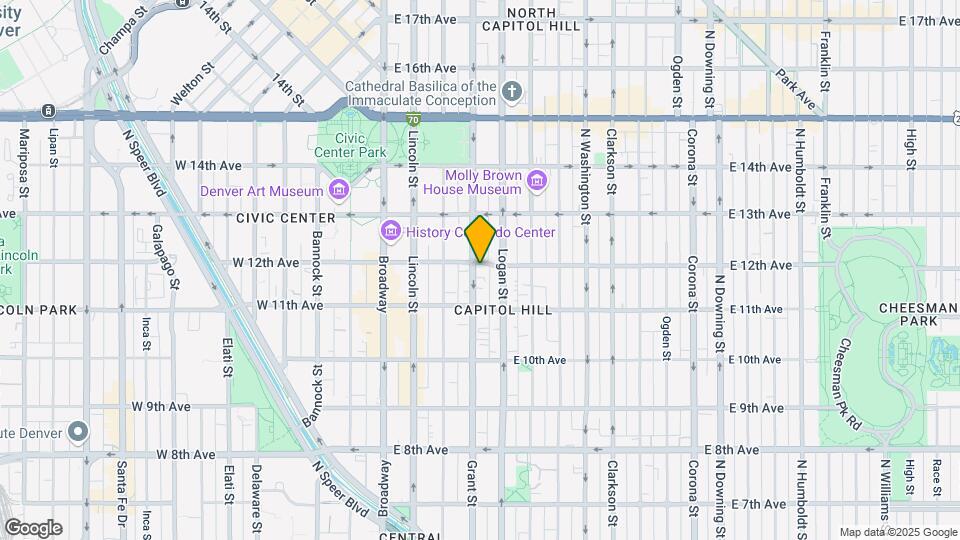 1196 N Grant St-Unit -Apt 107 Map and Location Details
