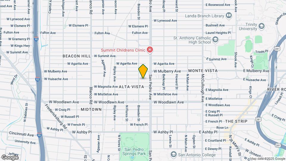 426 W Huisache Ave, Unit 1 BR Map and Location Details