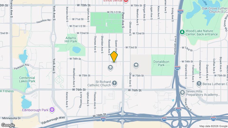 7404 Queen Ave S Mapa y Detalles de la Ubicación