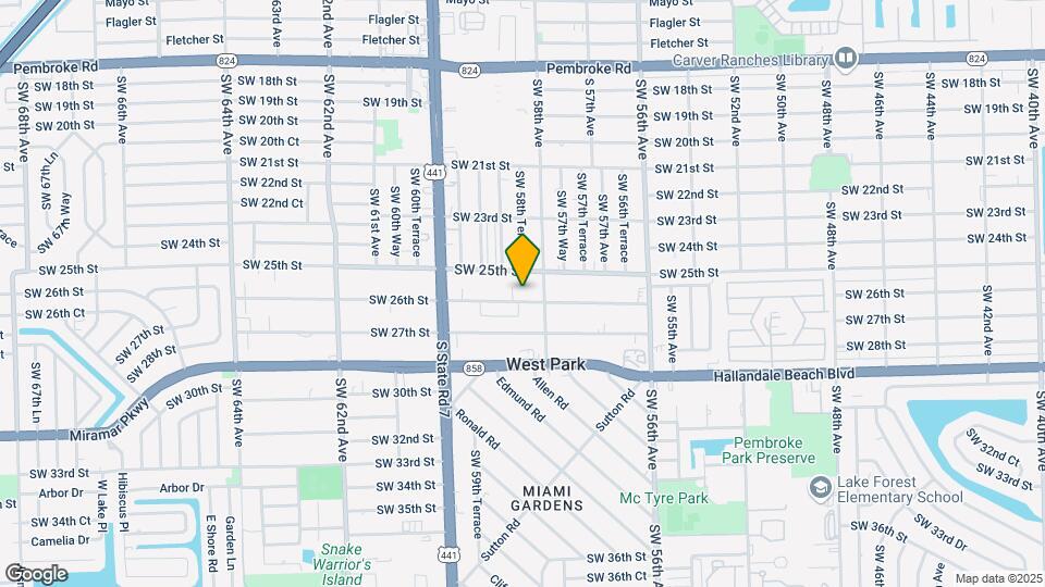 5819 SW 26th St Map and Location Details