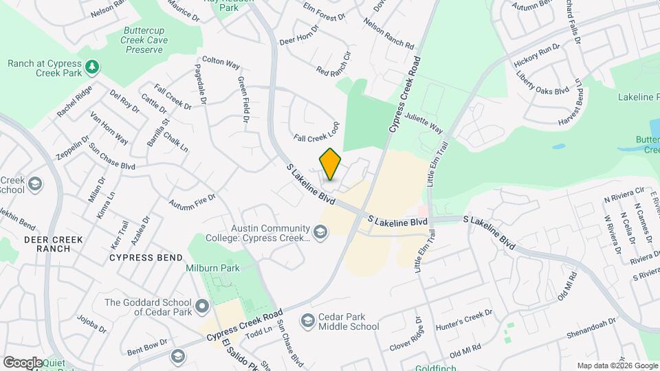 1600 S Lakeline Blvd, Unit 128 Map and Location Details