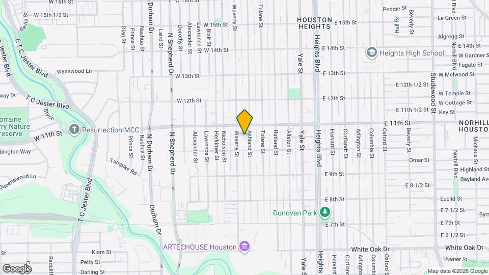 1033 Ashland St Map and Location Details