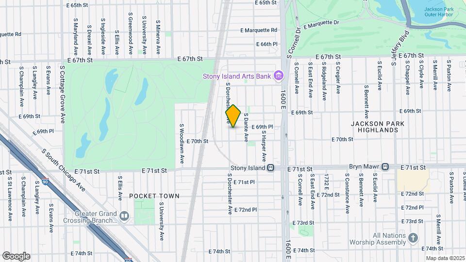 6939 S Dorchester Ave Map and Location Details