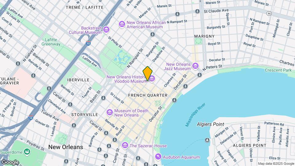 826 Bourbon St Map and Location Details