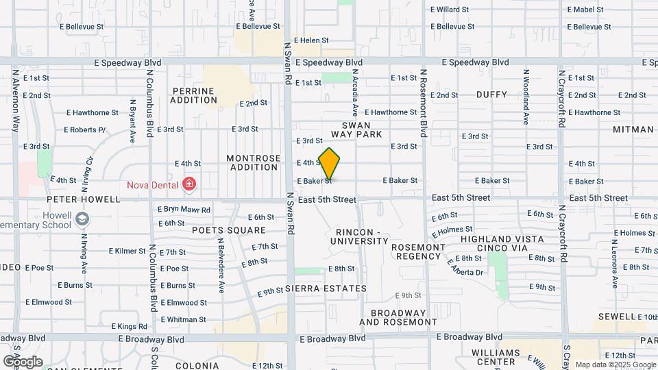4812-4814 E Baker St Mapa y Detalles de la Ubicación