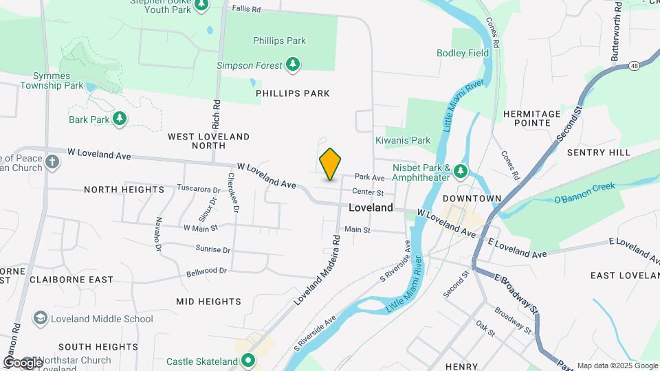 618 Center St Map and Location Details