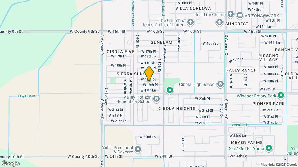 4590 W 19th Pl Map and Location Details