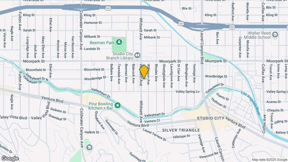 4242 Whitsett Ave Map and Location Details