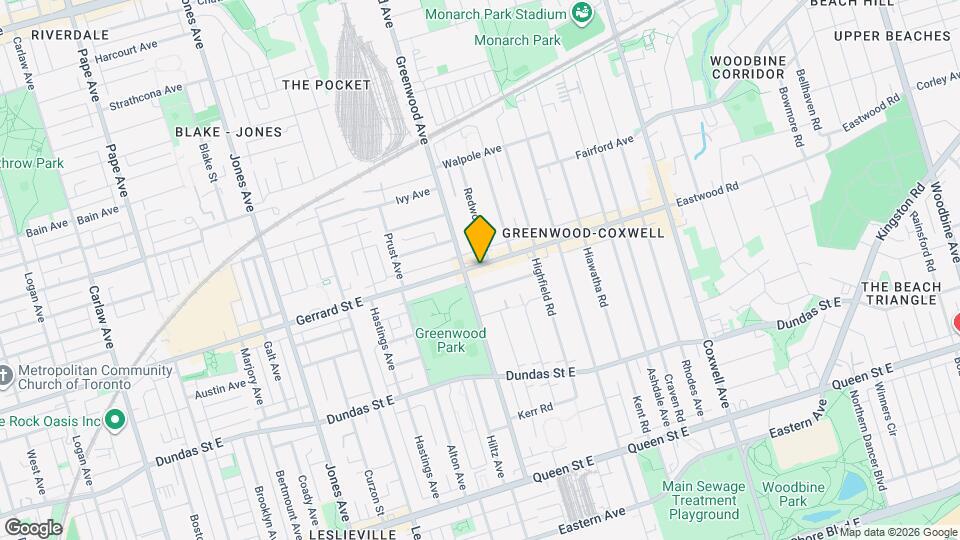 1293 Gerrard St E Map and Location Details
