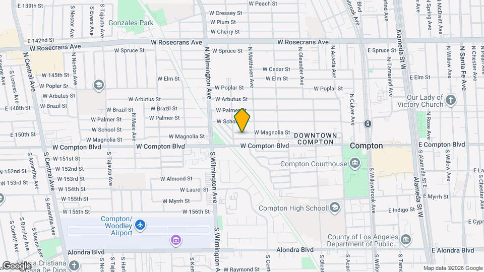 624 W Magnolia St Map and Location Details