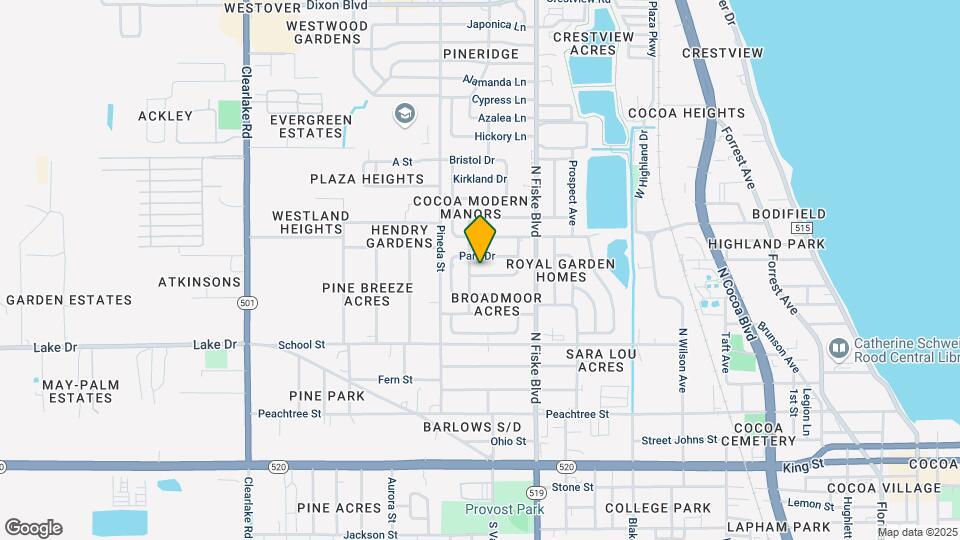 1060 Olive St Map and Location Details