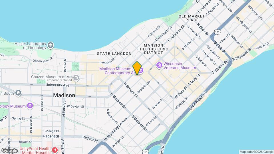 305 W Johnson St Map and Location Details
