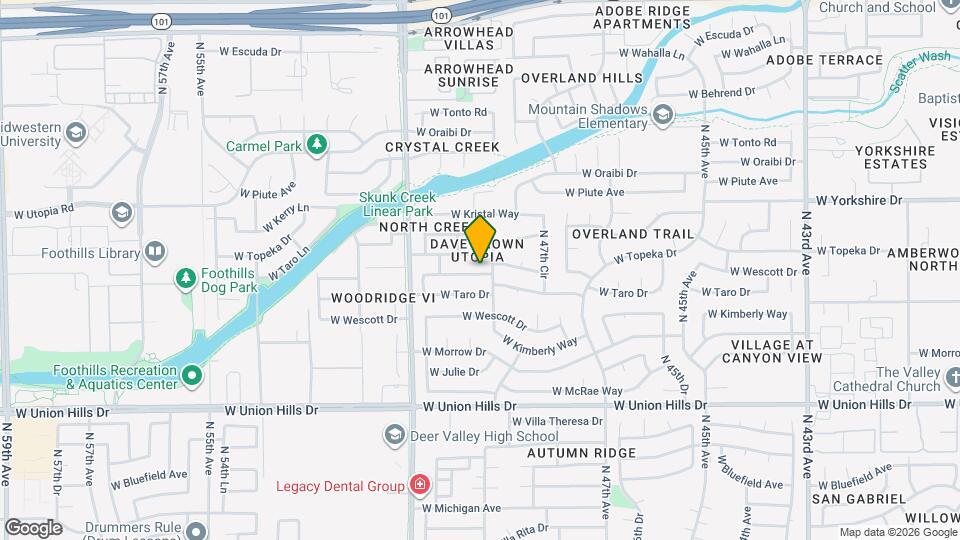 4814 W Ponderosa Ln Map and Location Details