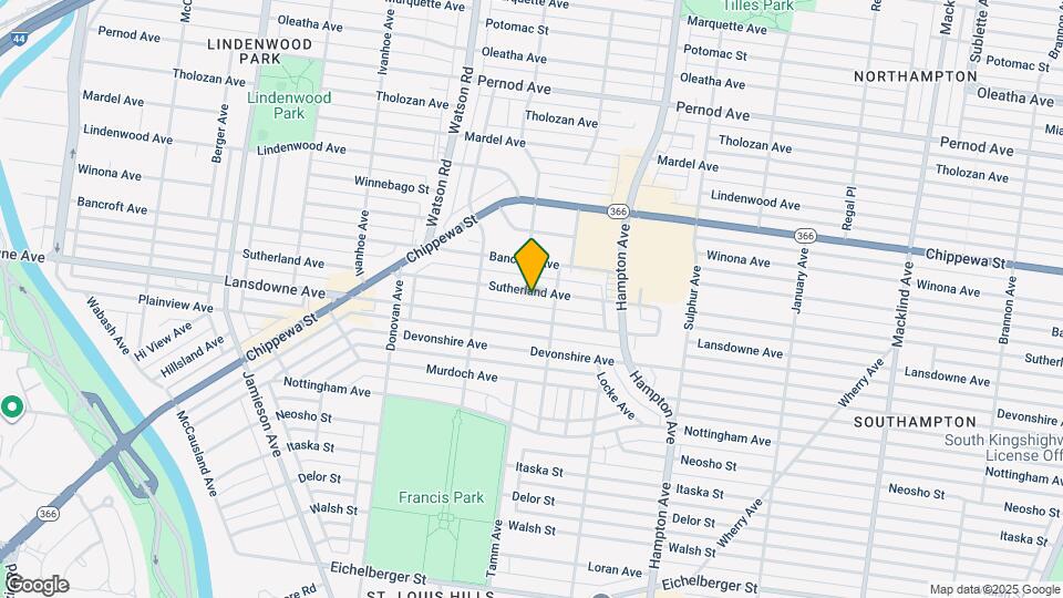 6328 Sutherland Ave Map and Location Details