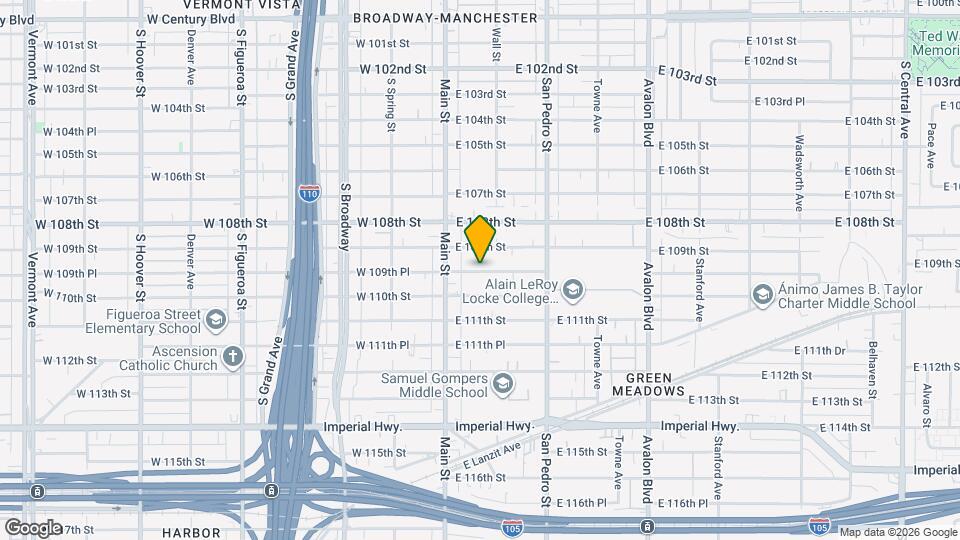 149 E 109th Pl Mapa y Detalles de la Ubicación