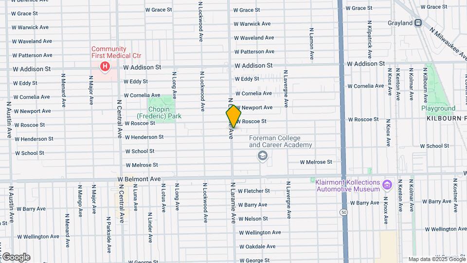 3335 N Laramie Ave Mapa y Detalles de la Ubicación