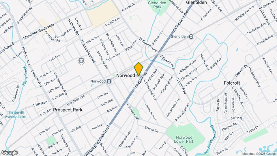 207 Chester Pike Map and Location Details