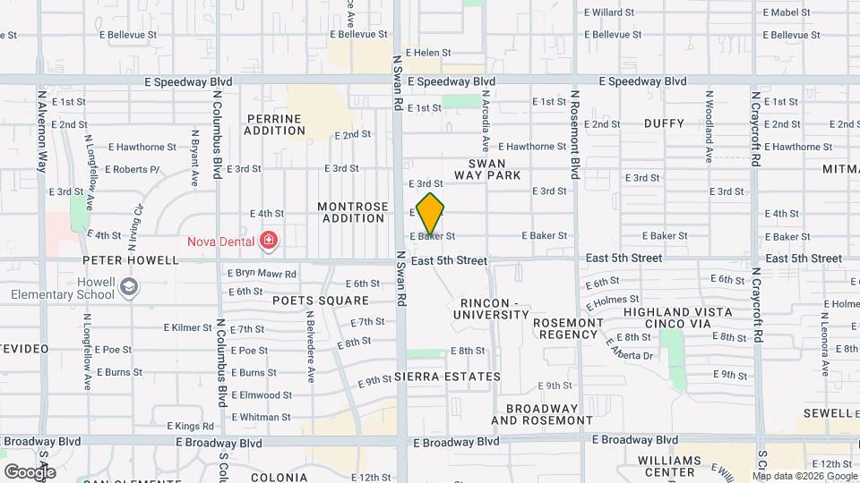 4752 E Baker St Map and Location Details