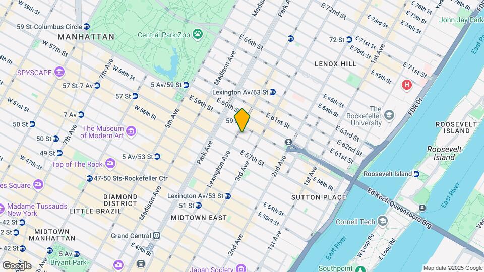 151 E 58th St Map and Location Details
