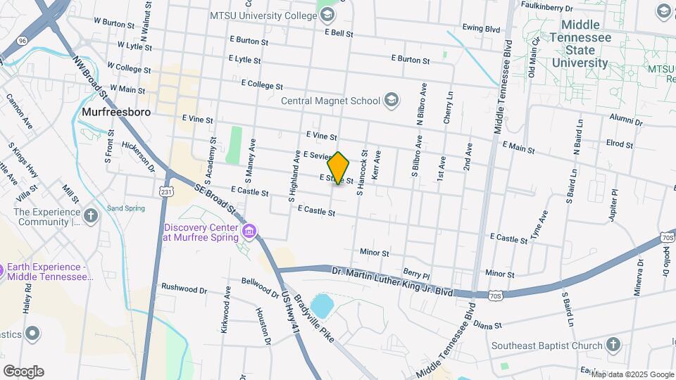 415 S University St Mapa y Detalles de la Ubicación