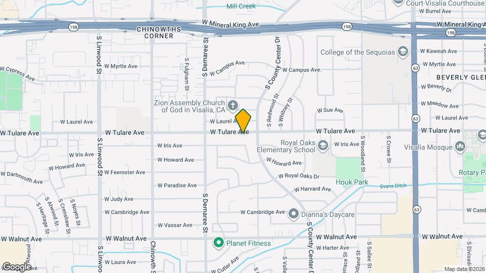 3349 W Tulare Ave Mapa y Detalles de la Ubicación